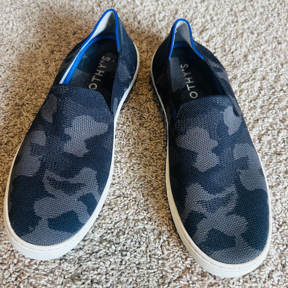 Rothy's‎ The Original Slip-On Sneaker – Black & Gray Camo SZ 8